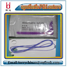 high tensil strength Medical absorbable PGA suture disposable surgical vircryl threads usp 6-0#